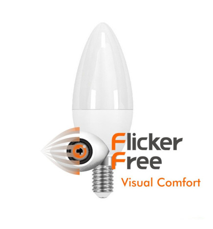Kerze 6W LED Lampe E14 C37 180º - OSRAM Chip