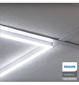 FIT LED-Panel 60x60 44W - Philips Certa - Hvit Lysramme - CCT