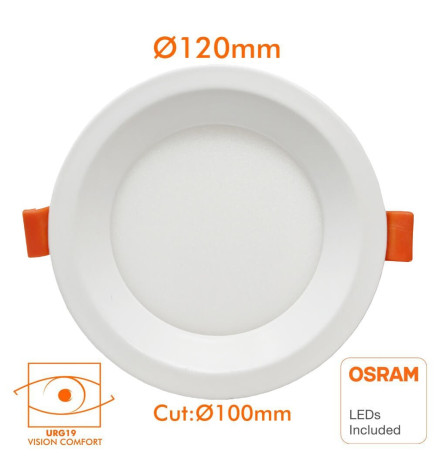 12W LED Downlight Round - OSRAM CHIP DURIS E 2835 - CCT - UGR19