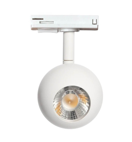 LED Tracklight 10W FENIX - White - Single-phase rails - CRI+93