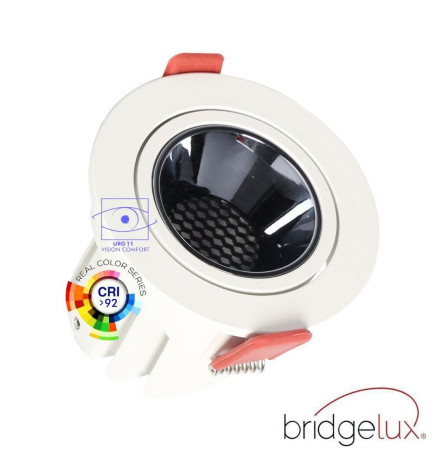 12W LED Downlight White - Bridgelux Chip - UGR11- CCT