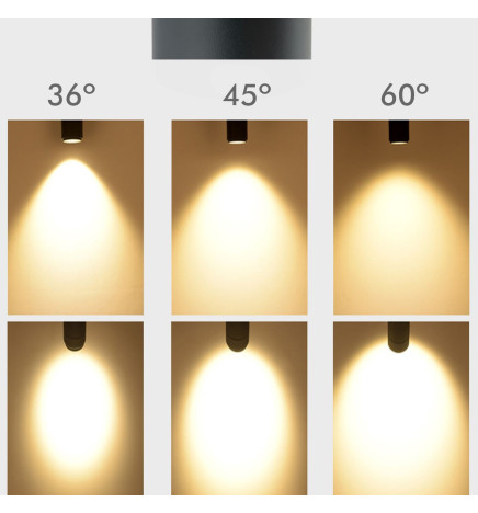 LED TrackLight 28W LEIPZIG - 3 Phase rails - VOSSLOH - Adjustable Optics 36º-60º