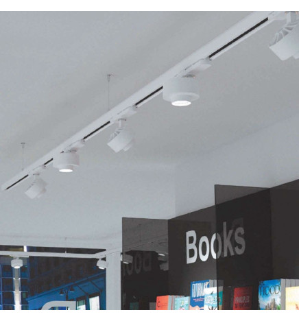 LED TrackLight 28W LEIPZIG - 3 Phase rails - VOSSLOH - Adjustable Optics 36º-60º