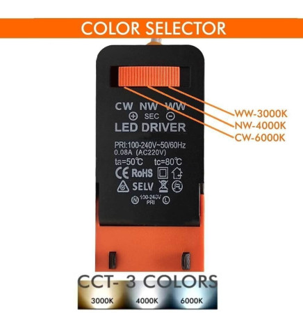 Encastrável 24W  - Frameless QUASAR - OSRAM CHIP DURIS E 2835 - CCT