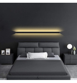 Applique LED lineare - WASHINGTON NERO - 0.5m - 1m - 1.5m - 2m - IP54