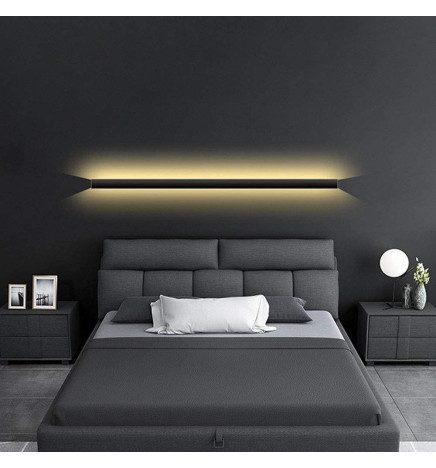 LED-Væglampe  -Lineær - WASHINGTON SORT - 0,5 m - 1 m - 1,5 m - 2 m - IP54