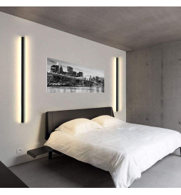 Applique LED lineare - WASHINGTON NERO - 0.5m - 1m - 1.5m - 2m - IP54