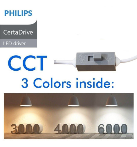 Encastrável 40W Circular - Philips CertaDrive - CCT - UGR13 - IP65