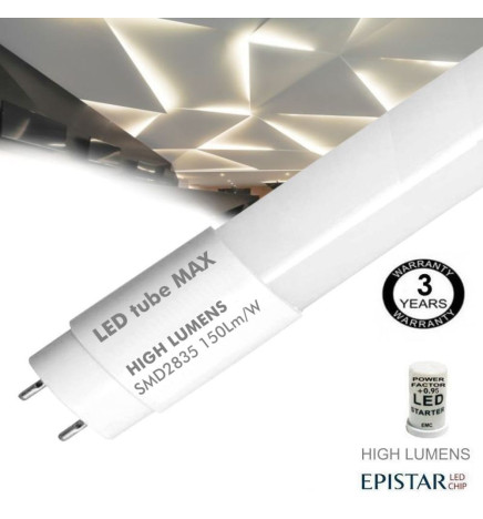 13 LED  MAX Tube Glass  300º   90cm - 150Lm/W