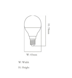 LED Bulb 6W  E27 G45 220º - OSRAM Chip