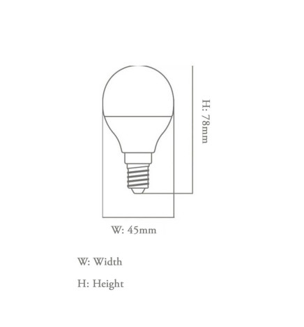 LED Bulb 6W  E27 G45 220º - OSRAM Chip