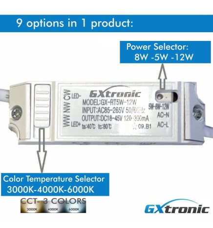 Spot à LED FENIX 12W blanc CRI+93 SURFACE -  UGR13 - CCT