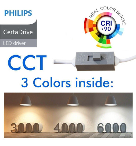 Encastrável 44W Circular - Philips CertaDrive- CCT - UGR17
