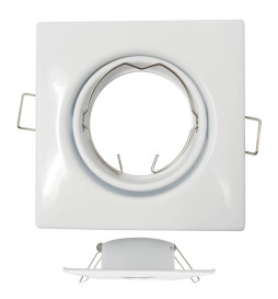 Firkantet justerbar ring for dikroisk LED GU10 MR16