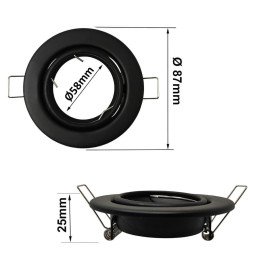 Alasvalorunko / Asennuskehys / Rengas - LED GU10 MR16 - Ø84mm - Aluminini