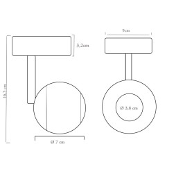 12W FENIX Valkoinen CRI+93 SURFACE LED-valonheitin -  UGR13 - CCT