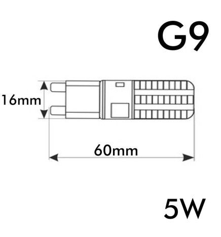 Lâmpada LED 5W 360°  G9 Regulável