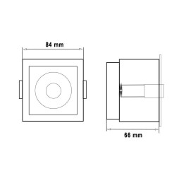 12W LED Downlight Square White - Bridgelux Chip - UGR11- CCT- CRI+92