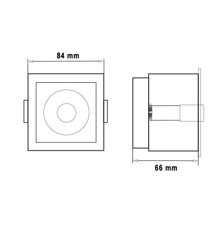 12W LED Downlight Square White - Bridgelux Chip - UGR11- CCT- CRI+92