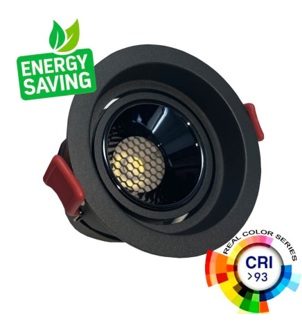 LED Downlight 12W Sort - Bridgelux Chip - UGR11 - CCT- CRI+92