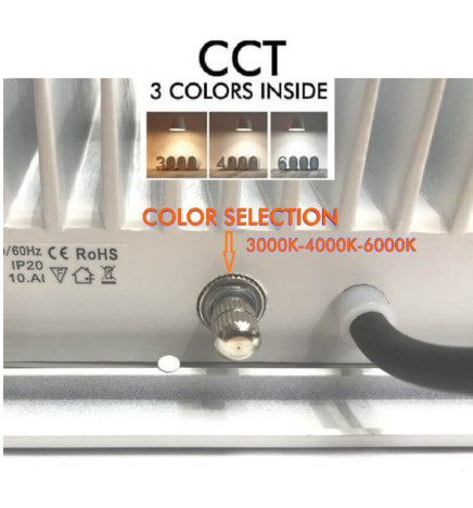 LED Downlight 36W OSRAM Chip Rektangulær 120º