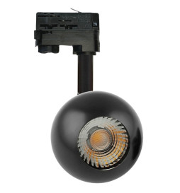 LED-spotlight 10W FENIX - svart krom -  3-fas skena - CRI+93