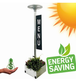 Apparecchio LED Stradale SOLARE 100W SUNWAY + Supporto portatile regolabile in altezza con ruote