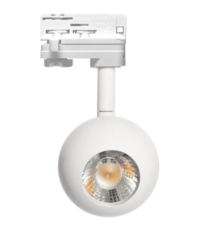 LED Tracklight 10W FENIX - White - 3-PHASE rails - CRI+93