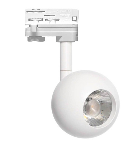 Spot LED 10W FENIX - Blanc - Rail Triphasé - CRI+93