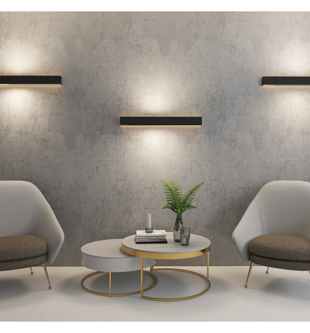 Applique LED lineare - WASHINGTON NERO - 0.5m - 1m - 1.5m - 2m - IP54