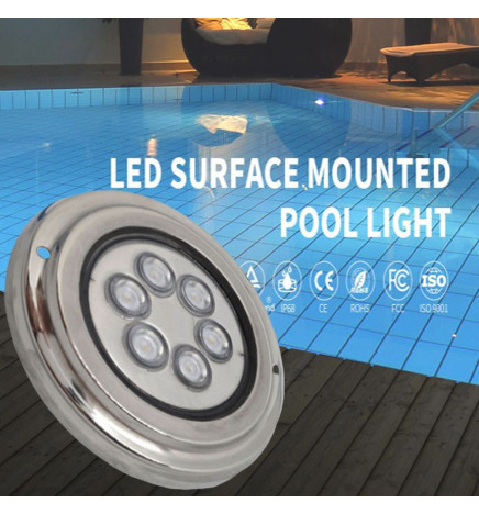 Foco Led Submersíveis - 18W - DC12V -  IP68 - Aço inoxidável