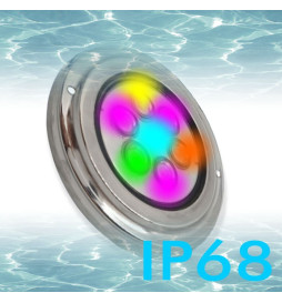 Lámpara LED RGB Sumergible 18W - DC12V - IP68 - Acero Inoxidable