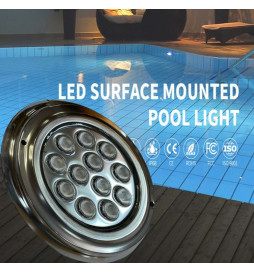 Undervanns LED Spots - 36W - DC12V - IP68 - Rustfritt stål