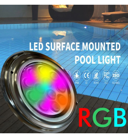 Lámpara LED RGB Sumergible 36W - DC12V - IP68 - Acero Inoxidable