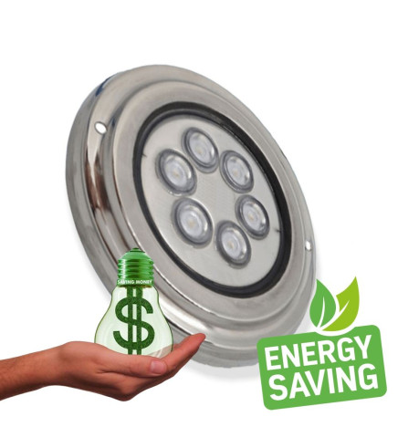 Foco Led Submersíveis - 18W - DC12V -  IP68 - Aço inoxidável