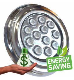 Undervanns LED Spots - 36W - DC12V - IP68 - Rustfritt stål