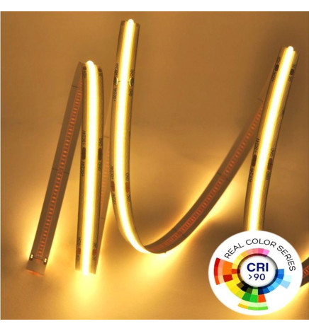 LED Strip COB 24V | 512 LED/m | 5m | FLIP CHIP | 1650Lm | 15W/M | CRI90 | IP20