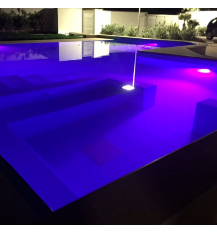 Lámpara LED RGB Sumergible 36W - DC12V - IP68 - Acero Inoxidable