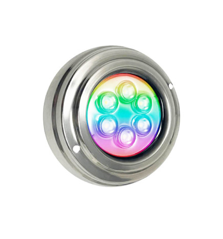 Lámpara LED RGB Sumergible 18W - DC12V - IP68 - Acero Inoxidable
