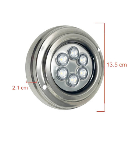 Foco Led Submersíveis - 18W - DC12V -  IP68 - Aço inoxidável