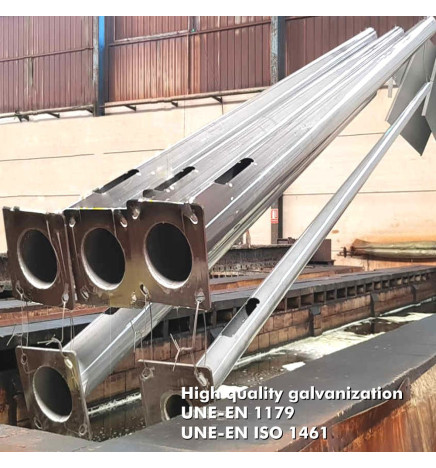 Gadelyssøjle URBAN - Galvaniseret - 3 meter - 4 meter