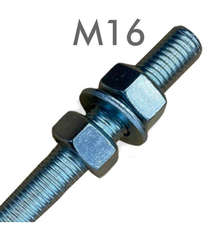 Floor Anchor Bolt for Column Street lamp - Zinc Plated Steel - 16mm