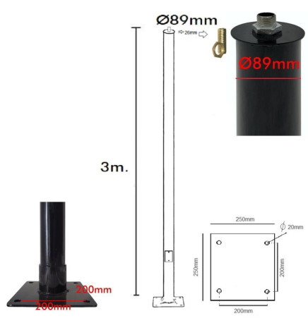 Column  Urban circular 3 meters