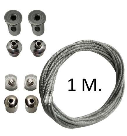 Aufhängeset für Hängeschiene - 1 Meter