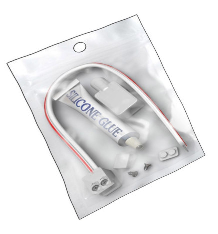 KIT silikonlim for LED-strips + kobling + deksel + endelokk - IP65