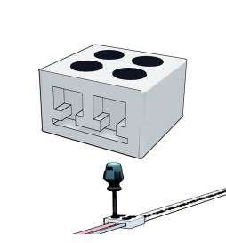 Screw-in connector for LED strips SMD  - 10mm - IP20