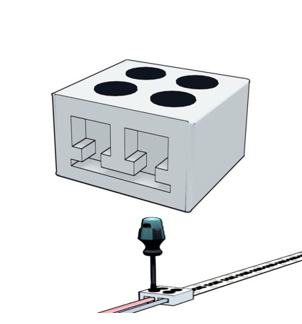 Screw-in connector for LED strips SMD  - 10mm - IP20