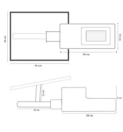 ECO Solcelle LED gatelys  60W SANAN Programmerbar