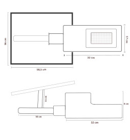 ECO Solar cell LED gatubelysning 100W SANAN Programmerbar