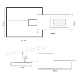 ECO Solcelle LED gadebelysning 200W SANAN Programmerbar
